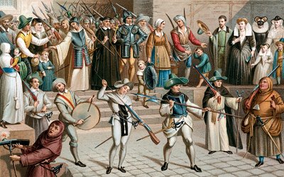Paris durante a Liga La Ligue, 1590 século XIX de Unbekannt