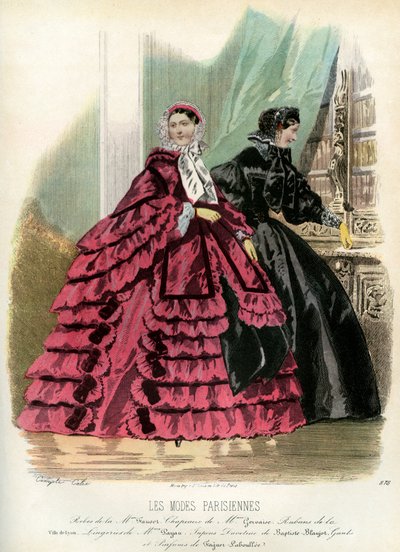 Modas parisienses do século XIX, 1857 e 1938 de Unbekannt