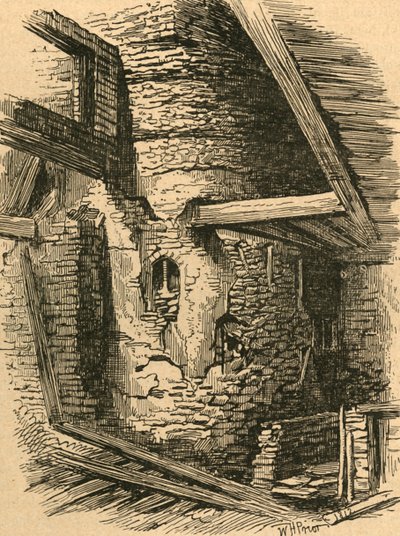 Peça da parede velha de Londres perto do quadrado do falcão, 1870, 1897. de Unbekannt