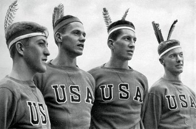 Parte do remo vencedor de medalhas de ouro nos Estados Unidos, Jogos Olímpicos de Berlim, 1936 de Unbekannt