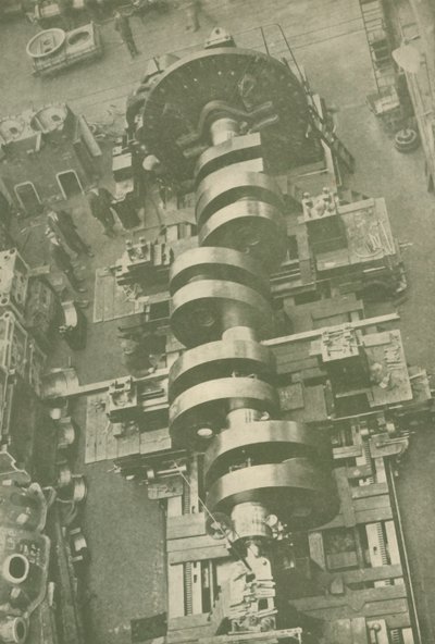 Parte do virabrequim da MV Britannic White Star, 27.000 toneladas, c1930. de Unbekannt
