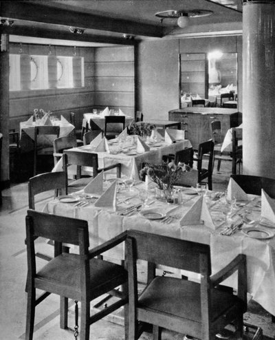 Parte do Tourist Dining Saloon, 1935 de Unbekannt