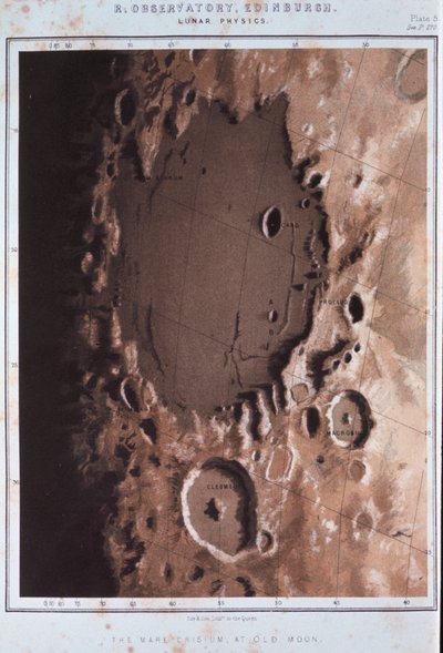 Parte da superfície lunar, 1857 de Unbekannt