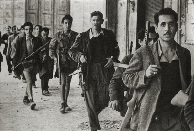 Partisans in Cesena, Emilia Romagna, Itália, Outubro de 1944 (b/e foto) de Unbekannt