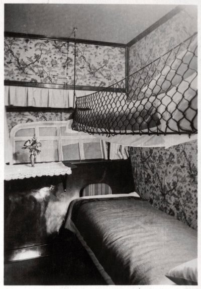 Cabine de passageiros à noite, LZ 127 Graf Zeppelin, 1933 de Unbekannt