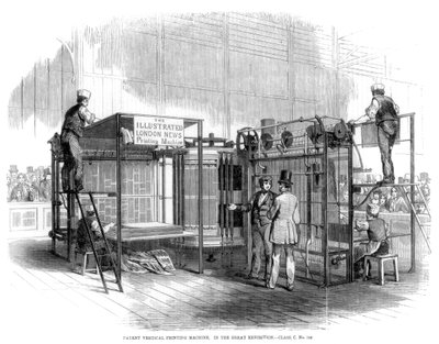 Máquina de impressão vertical de patentes, Grande Exposição, Londres, 1851 de Unbekannt