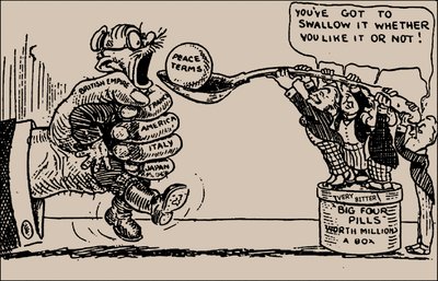 Termos de paz. Você tem que engolir, goste ou não, 1919. de Unbekannt