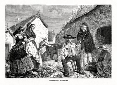 Camponeses de Auvergne, França, século XIX de Unbekannt