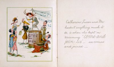Bonecas Peg em uma reunião de sufragistas, c1910 de Unbekannt