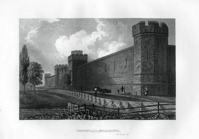 Penitenciária, Filadélfia, Pensilvânia, EUA, 1855 de Unbekannt