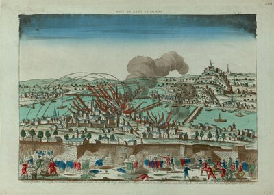 Perspectiva do Cerco e Bombardeamento da Cidade de Lyon em outubro de 1793, c. 1793. de Unbekannt