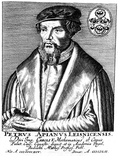 Peter Apian 1495-1552, geógrafo, matemático e astrônomo alemão de Unbekannt