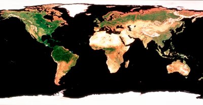 Fotomosaico da Terra sem nuvens de Unbekannt