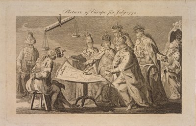 Imagem da Europa em julho de 1772, 1772 de Unbekannt