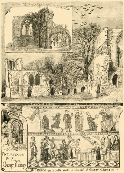 Bocados pitorescos da abadia de Easby, 1898. de Unbekannt