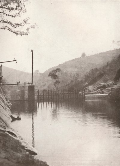 Barragem de desvio de Pirahy, a montante do Rio Light and Power Works, 1914 de Unbekannt