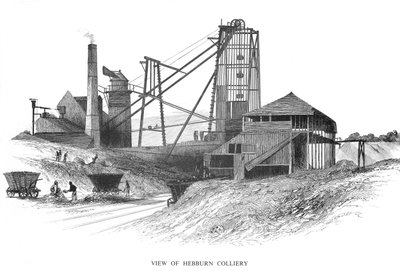 Pithead na Hebburn Colliery, área de Newcastle upon Tyne, 1860 de Unbekannt