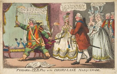 Pizzaro a New Play ou o Drury-Lane Masquerade, 11 de junho de 1799. de Unbekannt