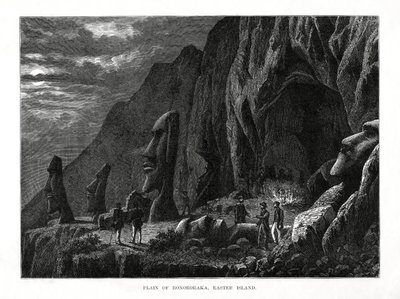Planície de Ronororaka, Ilha de Páscoa, 1877 de Unbekannt