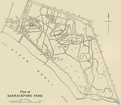 Plano de Barrackpore Park, 1925. de Unbekannt