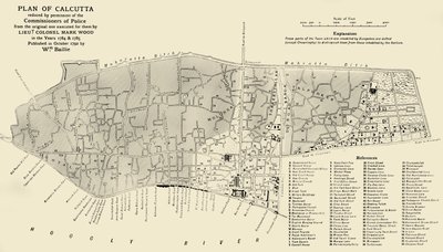 Plano de Calcutá, 1925. de Unbekannt