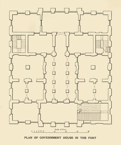 Plano da Casa do Governo no Forte, 1925. de Unbekannt