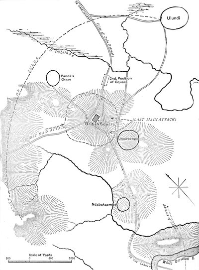 Plano da Batalha de Ulundi, 4 de julho de 1879, c1880 de Unbekannt