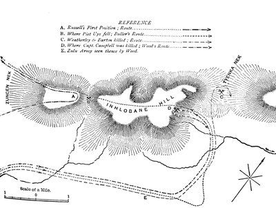 Plano da luta na montanha Inhlobane, 28 de março de 1979, c1880 de Unbekannt