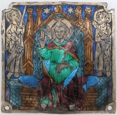 Placa com Cristo em Majestade, Catalão, século XIV. de Unbekannt
