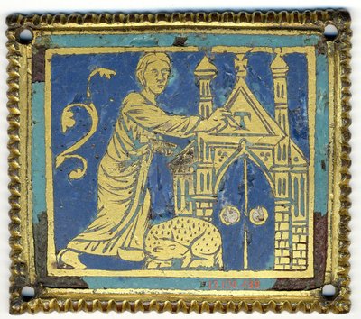 Placa com Marcação da Porta com a Letra Tau, Alemão, ca. 1200. de Unbekannt