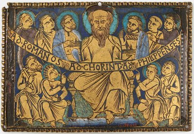 Placa com São Paulo e Seus Discípulos, Britânico, ca. 1160-80. de Unbekannt