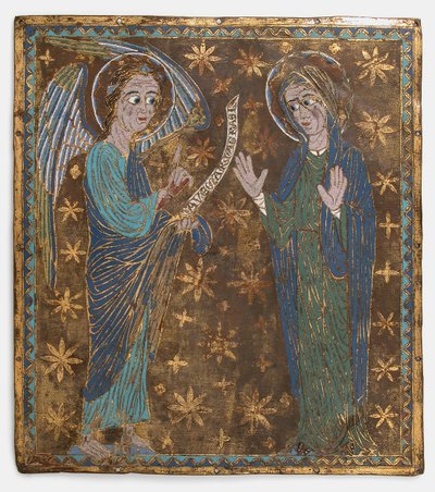 Placa com a Anunciação, catalão ou italiano central, ca. 1200-1225. de Unbekannt