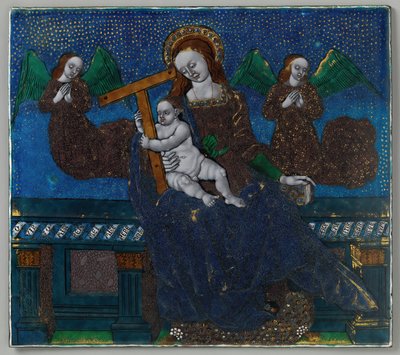 Placa com a Virgem e o Menino, francesa, final do século XV e início do século XVI. de Unbekannt