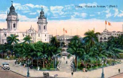 Plaza de Armas, Lima, Peru, início do século XX de Unbekannt