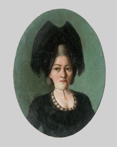 Retrato de uma mulher de preto de Unbekannt