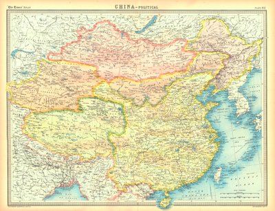 Mapa político da China de Unbekannt