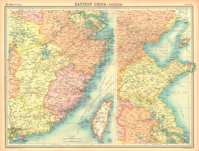 Mapa político da China Oriental. de Unbekannt
