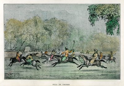 Polo em Thibet, século XIX de Unbekannt