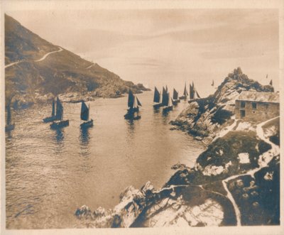 Porto de Polperro & rochas máximas, 1927 de Unbekannt