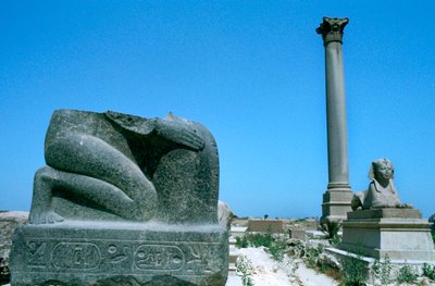 Pompeys Pillar, Alexandria, Egito de Unbekannt