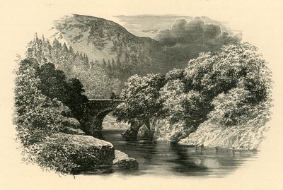 Ponte de Aberglaslyn, Gales do Norte, c1890. de Unbekannt