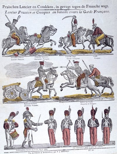 Imagem popular das guerras napoleônicas, século XIX de Unbekannt
