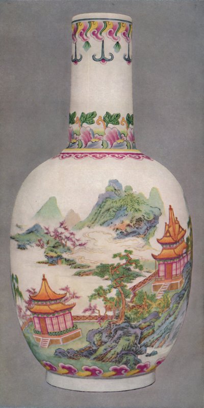 Garrafa de porcelana no estilo Ku Yueh Hsuan. Longo período, 1736-1796, 1928 de Unbekannt