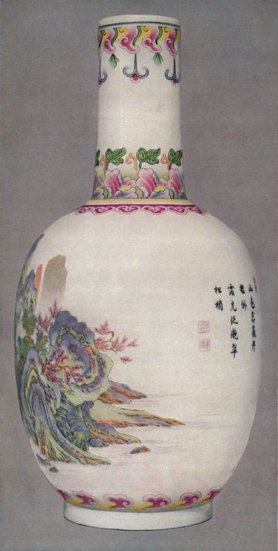 Garrafa de porcelana no estilo Ku Yueh Hsuan. Período longo chinês, 1736-1796, 1928 de Unbekannt
