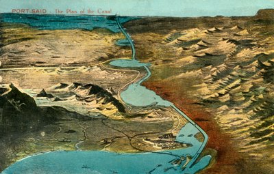 Port-Said - O plano do canal, c1918-c1939. de Unbekannt
