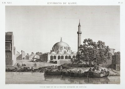 Porto e Grande Mesquita de Boulaq, Cairo, Egito, c 1798 de Unbekannt