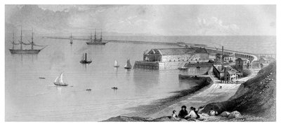 Porto de Portland e quebra-mar, 1866 de Unbekannt