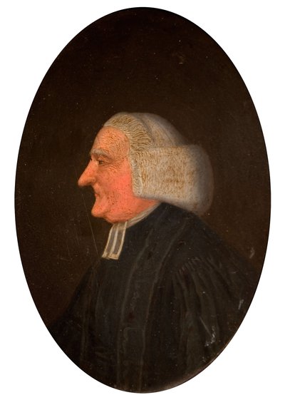 Retrato de um clérigo, 1800. de Unbekannt