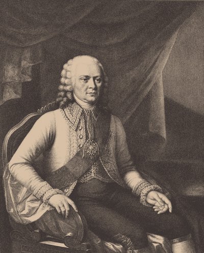 Retrato do Almirante Vasily Alexeyevich Myatlev 1694-1761 Depois de Józef Oleszkiewicz de Unbekannt