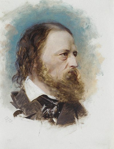 Retrato de Alfred, Lord Tennyson 1809-1892, 1870. de Unbekannt